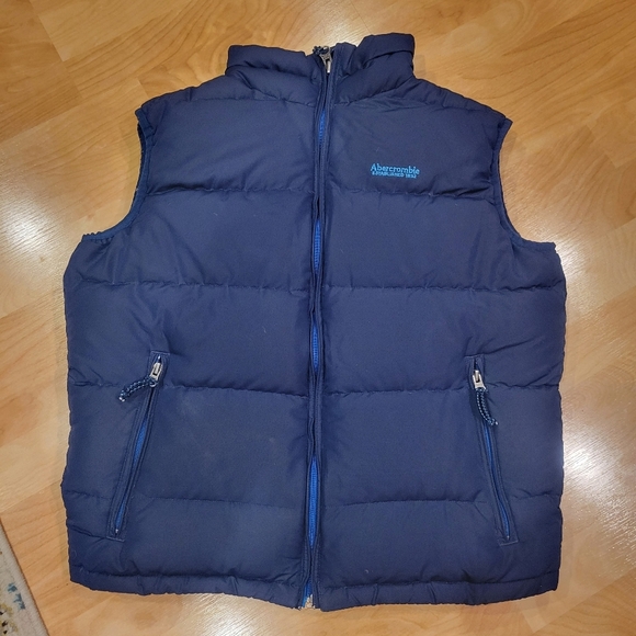 Abercrombie & Fitch Men's Blue Down and Feather Quilted Puffer Vest Size M - Picture 3 of 10